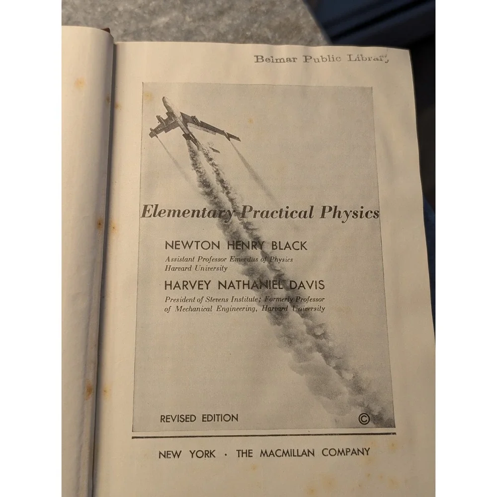 VINTAGE - ELEMENTARY PRACTICAL PHYSICS - BLACK AND DAVIS - 1956